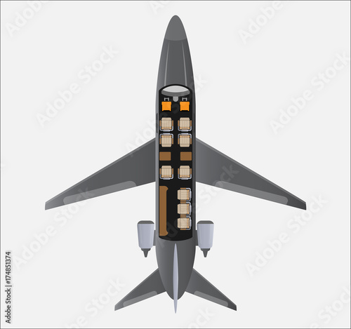 Seat Map of Small Private Jet Aircraft