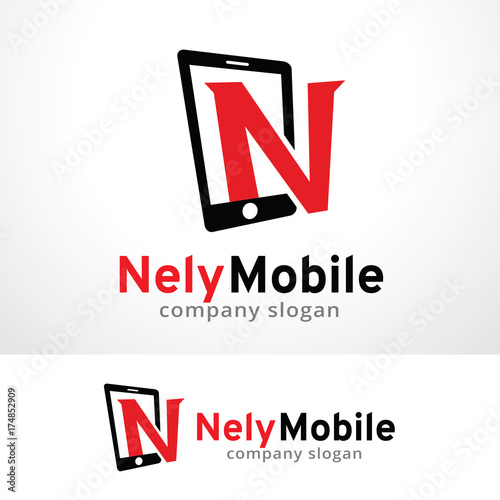 Letter N Mobile Logo Template Design Vector, Emblem, Design Concept, Creative Symbol, Icon