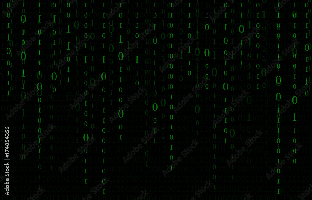 Digital data on computer screen 1&0 background Digital data on computer screen 1&0 background