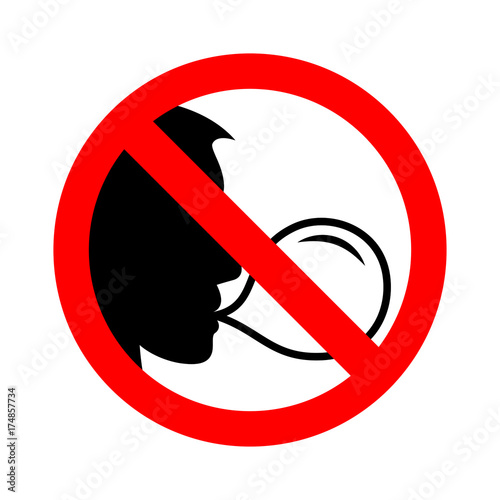 Sign no chewing gum. Vector illustration.