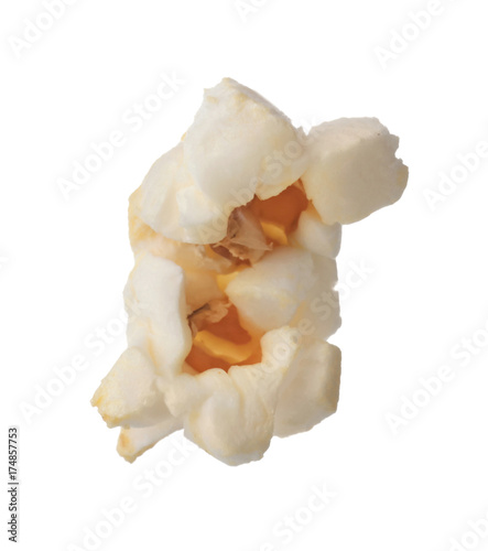 Popcorn on white background