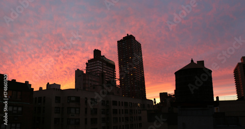 Manhattan Skyline at Sunset
