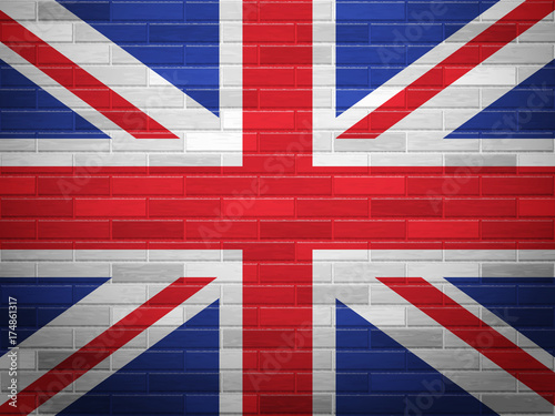Brick wall UK flag