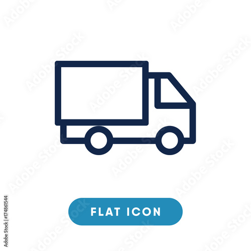 Delivery truck vector icon, truck symbol. Modern, simple flat vector illustration for web site or mobile app