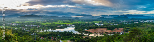 View of city in Chiang Rai province, Thailand. photo