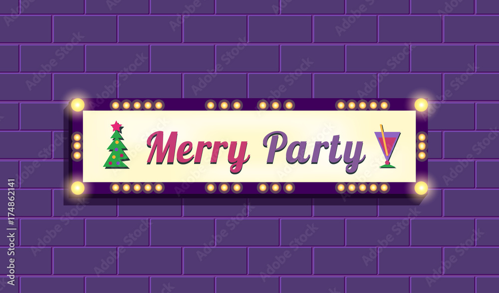 Obraz premium Merry party billboard
