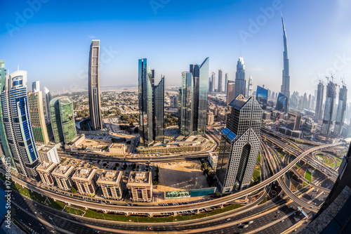 Cityscape of Dubai with modern futuristic architecture   United Arab Emirates