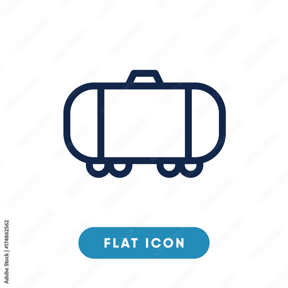 Tank wagon vector icon, train symbol. Modern, simple flat vector illustration for web site or mobile app Tank wagon vector icon, train symbol. Modern, simple flat vector illustration for web site or mobile app