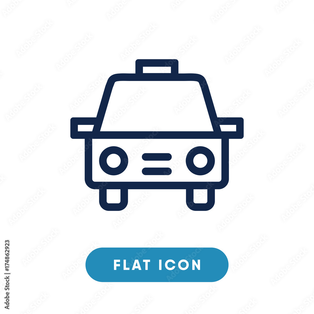 Taxi vector icon, transport public symbol. Modern, simple flat vector illustration for web site or mobile app