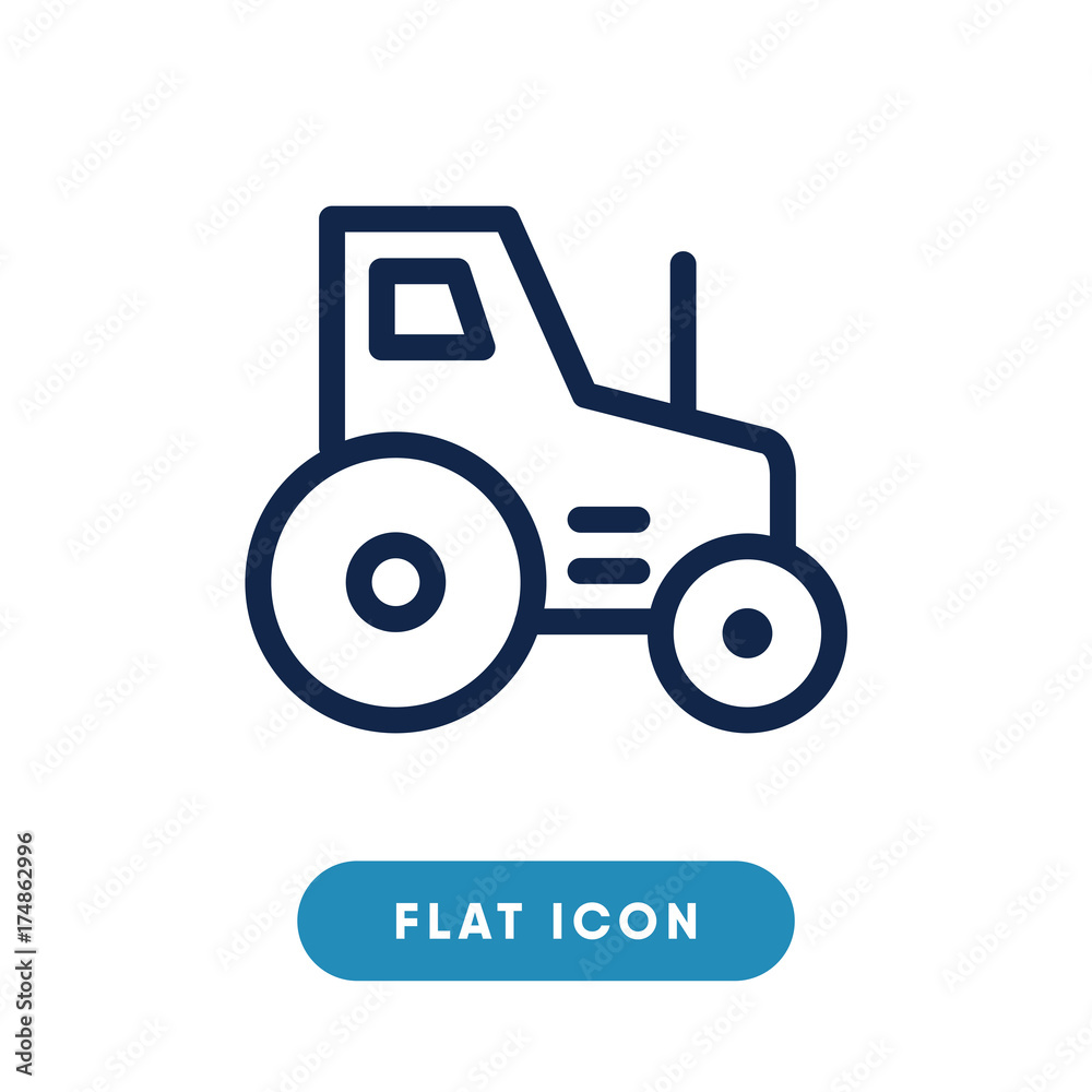 Tractor vector icon, farm vehicle symbol. Modern, simple flat vector illustration for web site or mobile app Tractor vector icon, farm vehicle symbol. Modern, simple flat vector illustration for web site or mobile app