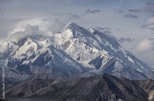 Denali (Mount McKinley) is the highest mountain peak in North America, Alaska, United States