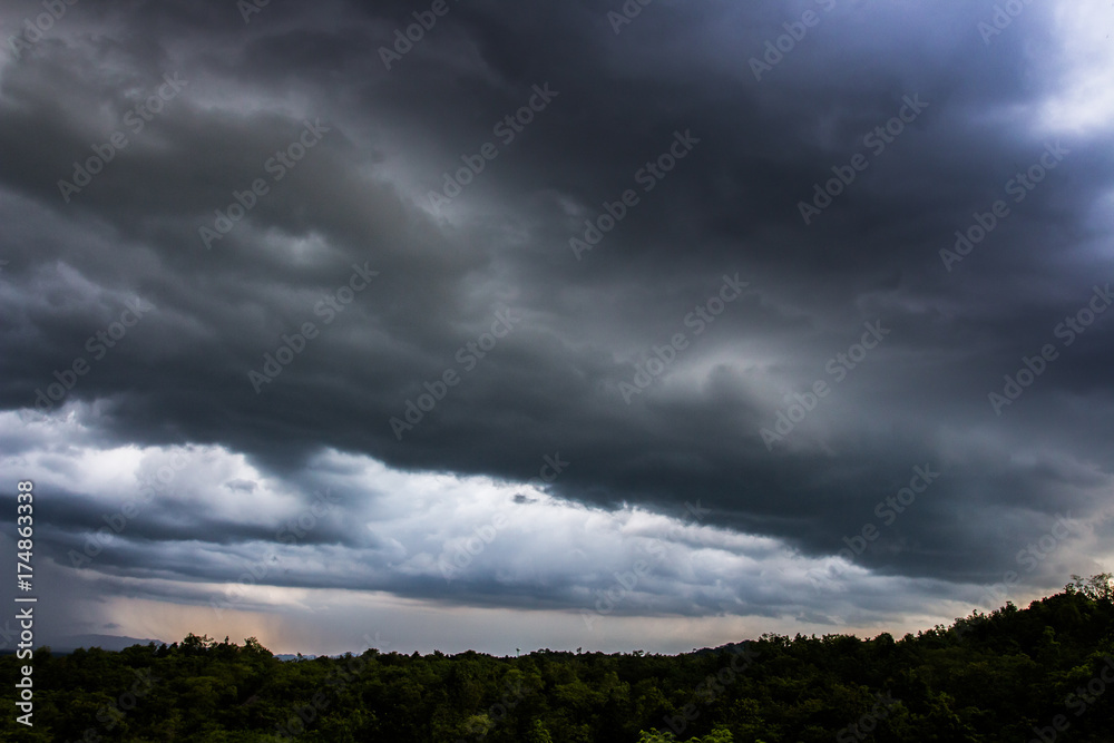 Storm clouds with the rain Storm clouds with the rain