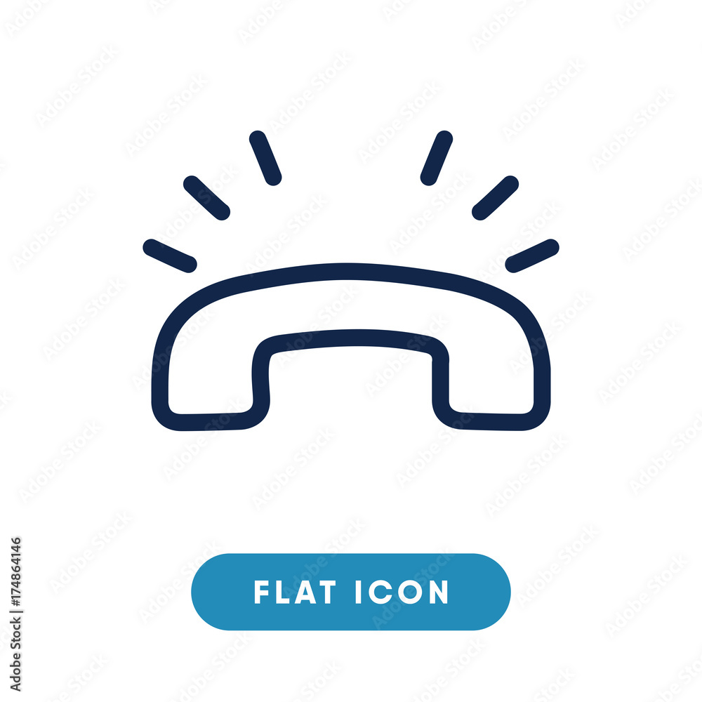 Fototapeta premium Telephone call vector icon, symbol. Modern, simple flat vector illustration for web site or mobile app