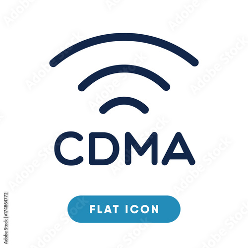 Cdma vector icon, connection symbol. Modern, simple flat vector illustration for web site or mobile app