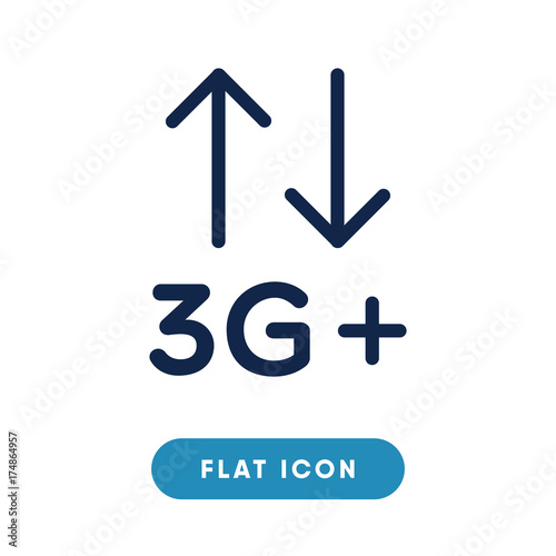 3g+ vector icon, connection symbol. Modern, simple flat vector illustration for web site or mobile app