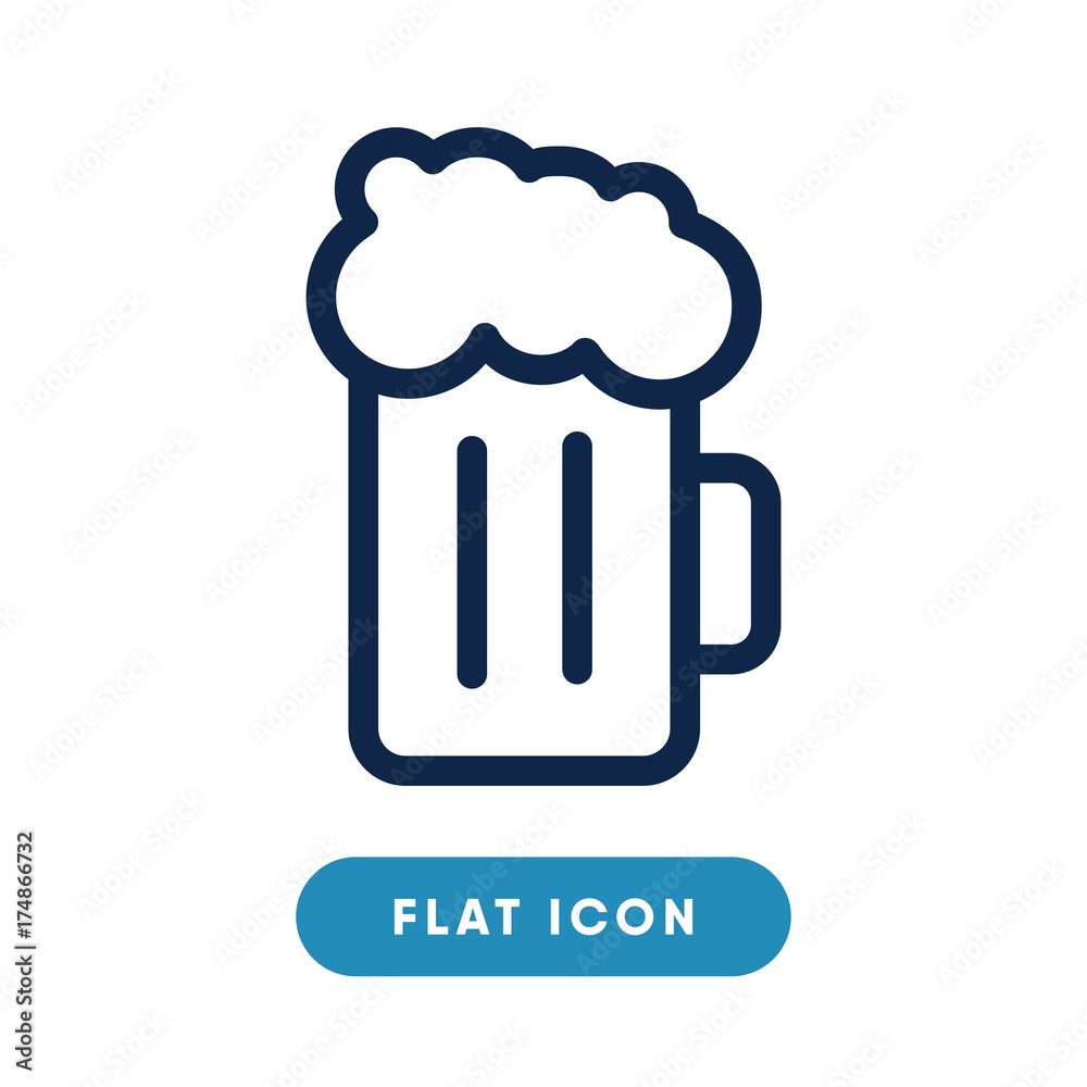 Beer vector icon, alcohol symbol. Modern, simple flat vector illustration for web site or mobile app Beer vector icon, alcohol symbol. Modern, simple flat vector illustration for web site or mobile app