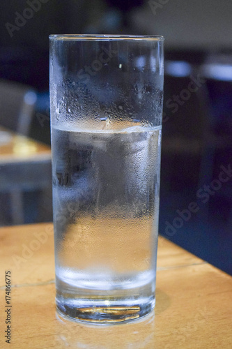 Glass of water with condensation