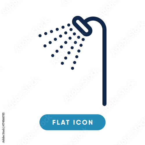Shower vector icon, bath symbol. Modern, simple flat vector illustration for web site or mobile app