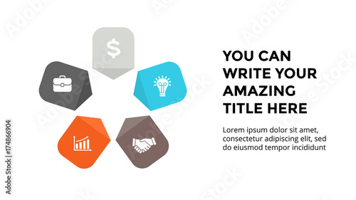 Vector circle arrows infographic, cycle diagram, graph, presentation chart. Business concept with 5 options, parts, steps, processes.