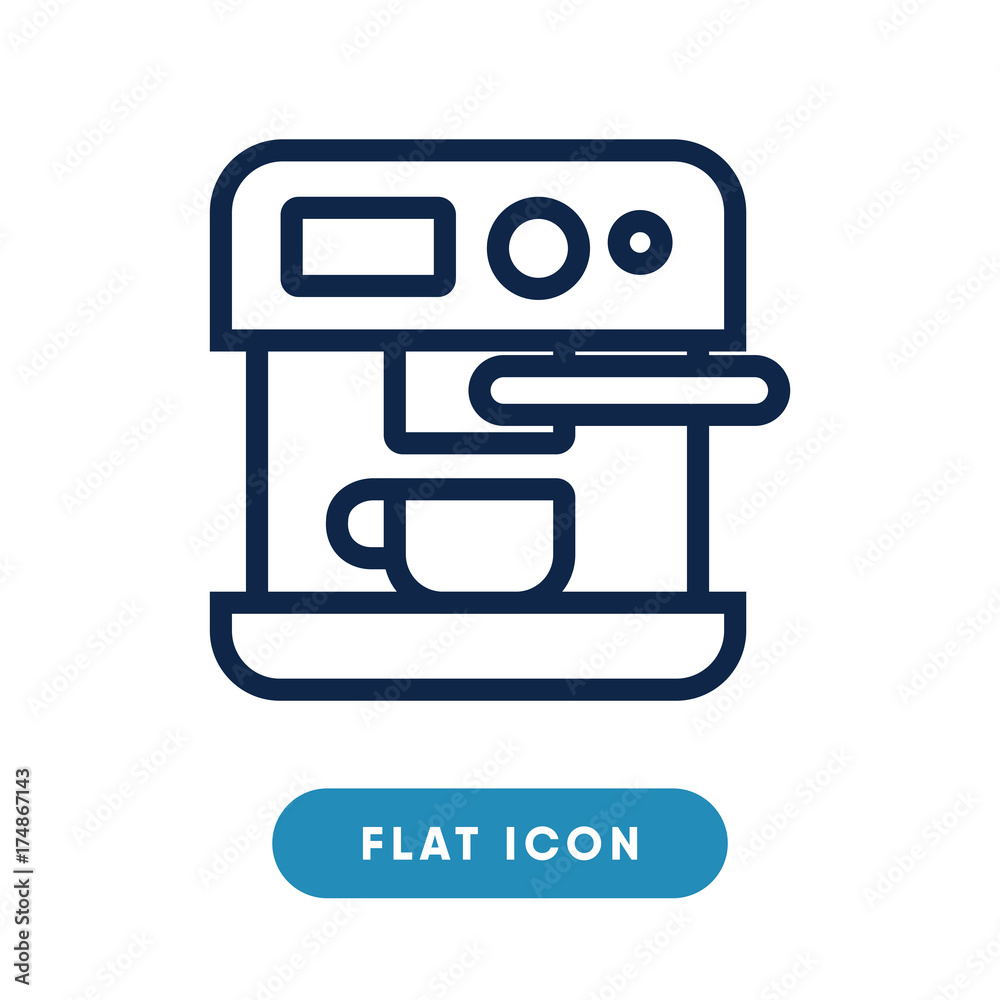 Fototapeta premium Coffee maker vector icon, espresso symbol. Modern, simple flat vector illustration for web site or mobile app