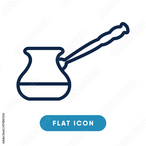 Coffee pot vector icon, coffee maker symbol. Modern, simple flat vector illustration for web site or mobile app