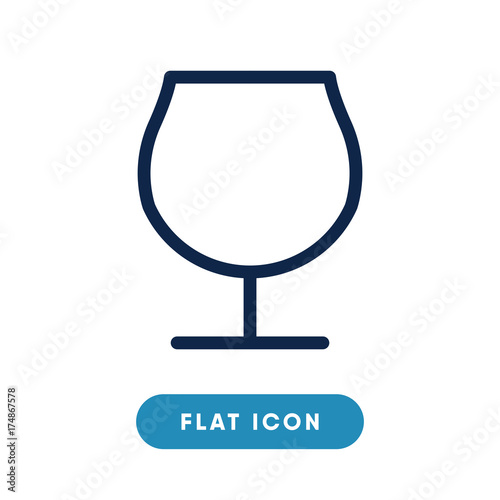 Wine glass vector icon, goblet of whine symbol. Modern, simple flat vector illustration for web site or mobile app