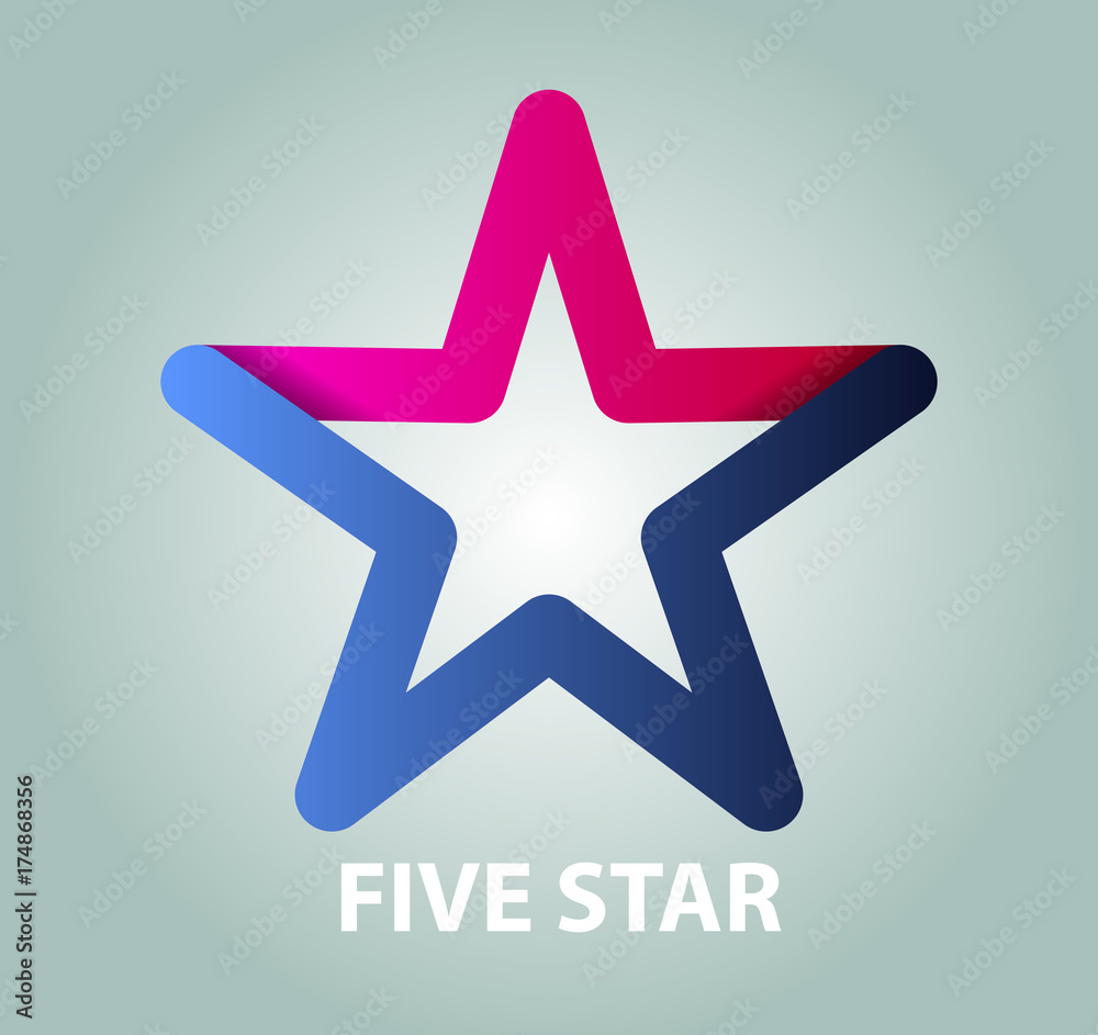Vector abstract, Five star symbol Vector abstract, Five star symbol