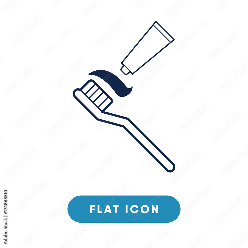 Tooth brush vector icon, healthy symbol. Modern, simple flat vector illustration for web site or mobile app Tooth brush vector icon, healthy symbol. Modern, simple flat vector illustration for web site or mobile app