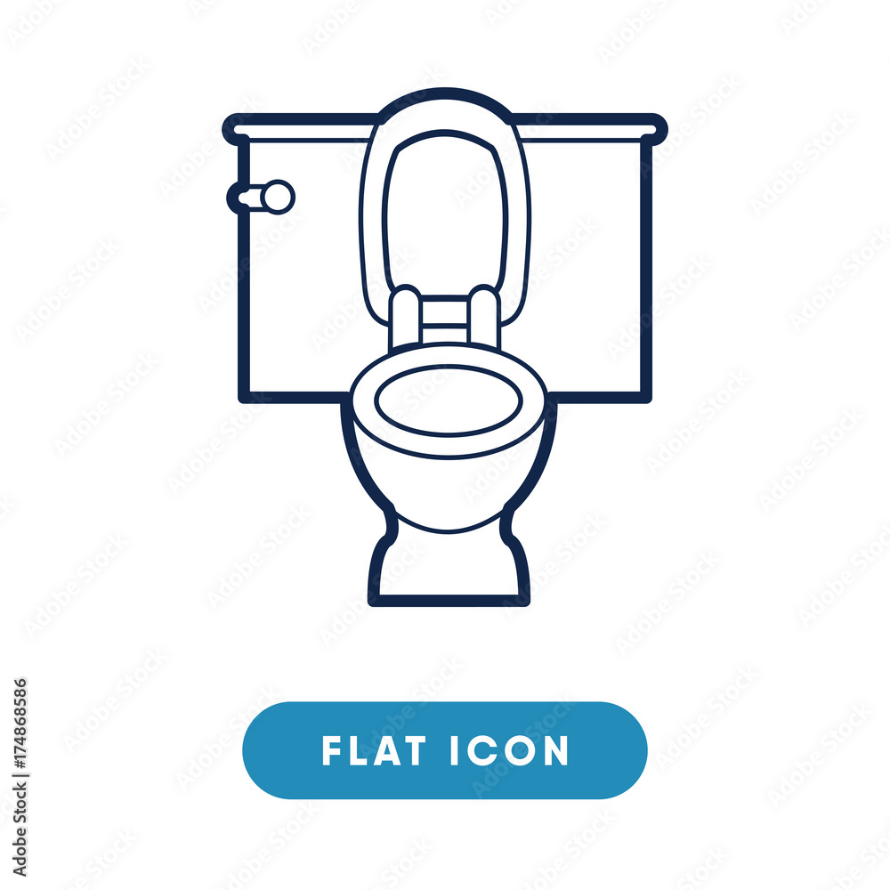 Toilet vector icon, wc symbol. Modern, simple flat vector illustration for web site or mobile app Toilet vector icon, wc symbol. Modern, simple flat vector illustration for web site or mobile app