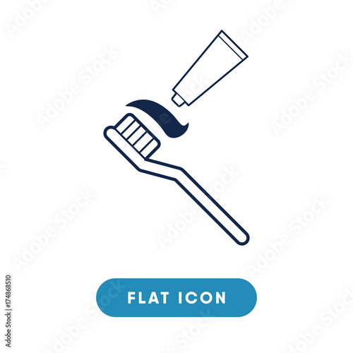Tooth brush vector icon, healthy symbol. Modern, simple flat vector illustration for web site or mobile app