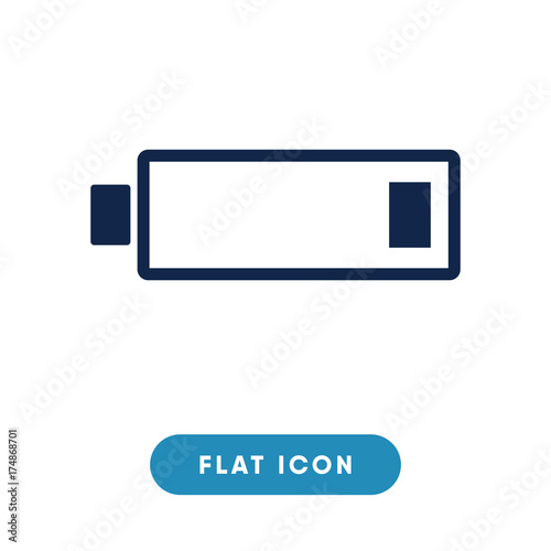 Low battery vector icon, charge your battery symbol. Modern, simple flat vector illustration for web site or mobile app