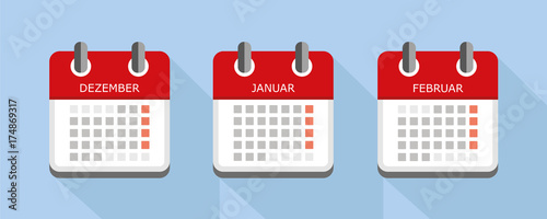 Kalender 3er Set Wintermonate