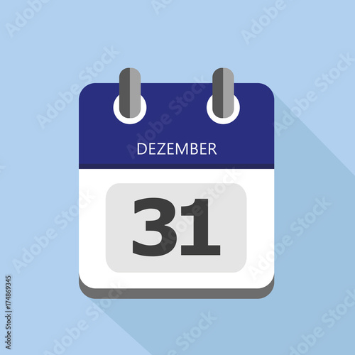 kalender blau 31 dezember