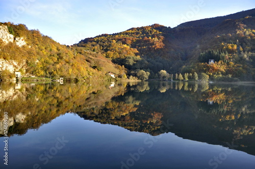 Pliva Lake in autumn, Jajce, Bosnia and Hezegovina
