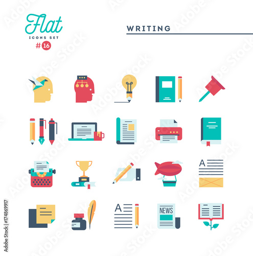 Humanitarian, peace, justice, human rights and more, flat icons set, vector illustration
