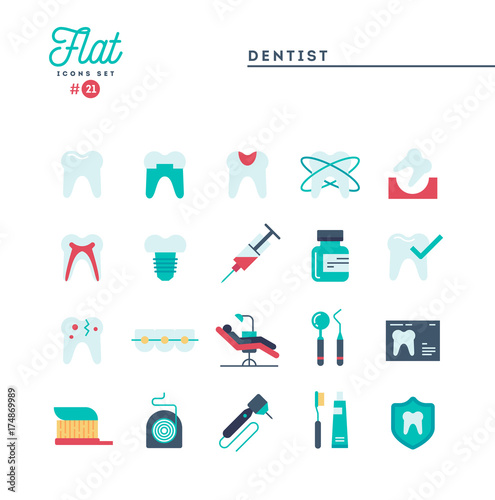 Humanitarian, peace, justice, human rights and more, flat icons set, vector illustration