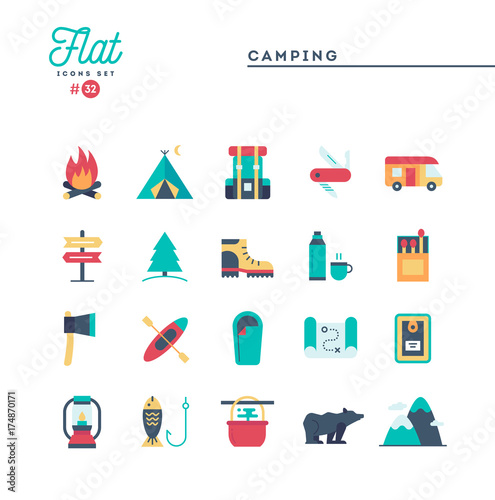 Humanitarian, peace, justice, human rights and more, flat icons set, vector illustration