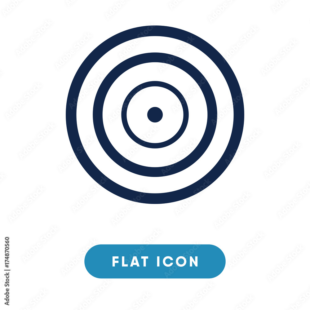 Target vector icon, rounded symbol. Modern, simple flat vector illustration for web site or mobile app Target vector icon, rounded symbol. Modern, simple flat vector illustration for web site or mobile app