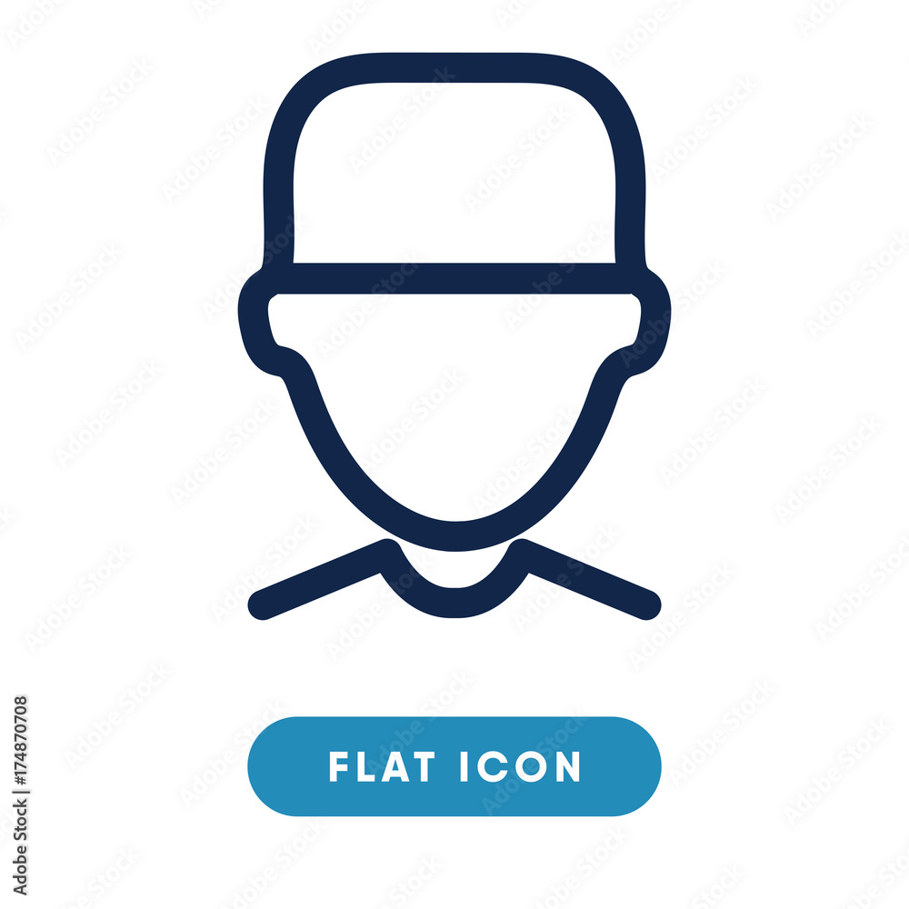 Nurse vector icon, assistant of doctor symbol. Modern, simple flat vector illustration for web site or mobile app