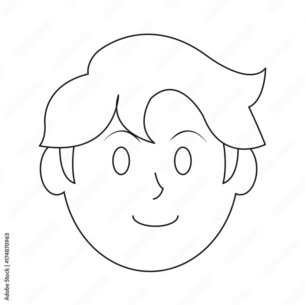 cartoon man face icon over white background vector illustration cartoon man face icon over white background vector illustration