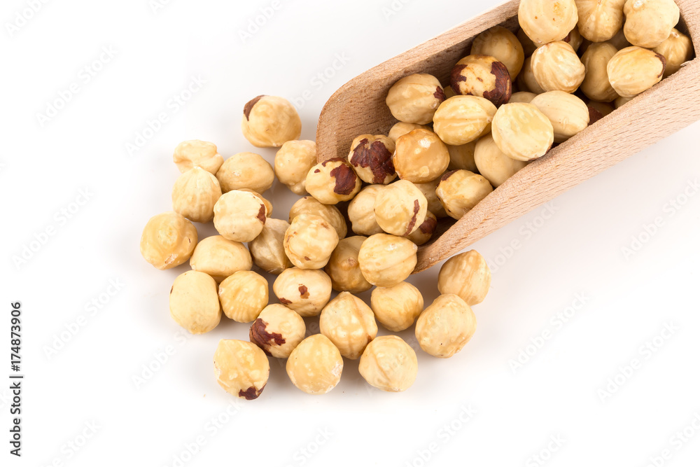 Closeup view of hazelnuts Closeup view of hazelnuts