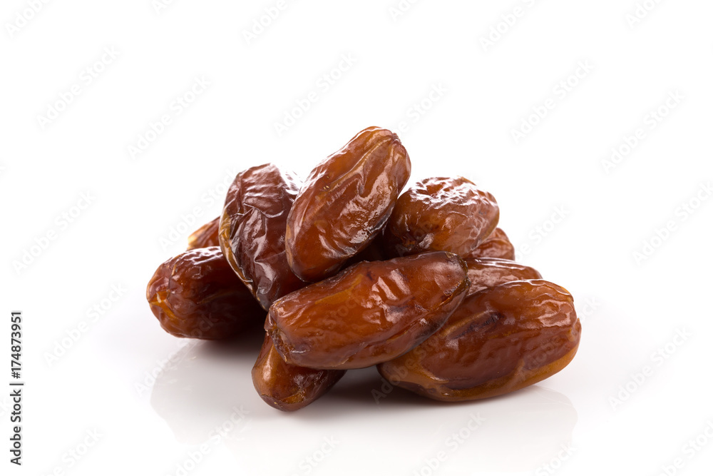 Dates fruits isolated on white background Dates fruits isolated on white background