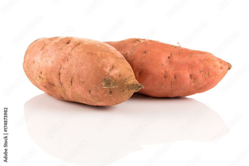 Sweet potato on the white background Sweet potato on the white background