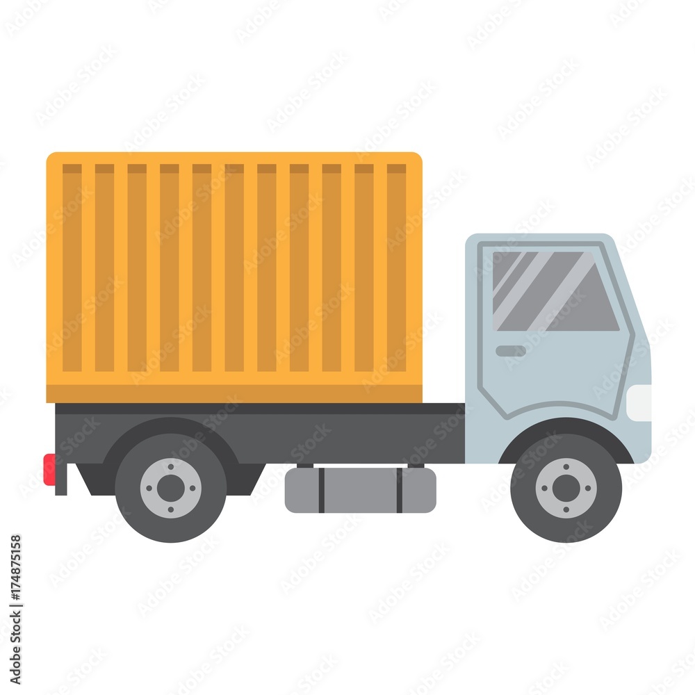 Delivery Truck flat icon, transport and vehicle, cargo sign vector graphics, a colorful solid pattern on a white background, eps 10. Delivery Truck flat icon, transport and vehicle, cargo sign vector graphics, a colorful solid pattern on a white background, eps 10.