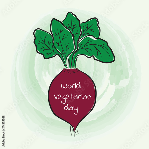 World vegatarian day. Vector illustration