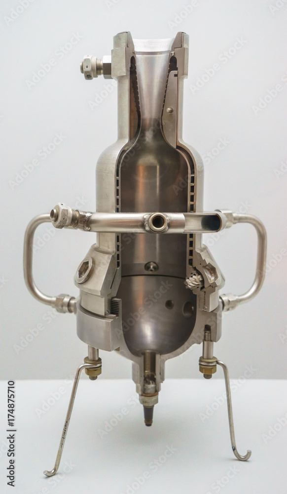 MOSCOW,RUSSIA/05 AUGUST,2016:The Soviet missile liquid-propellant engine ORM-65, created in 1936 MOSCOW,RUSSIA/05 AUGUST,2016:The Soviet missile liquid-propellant engine ORM-65, created in 1936