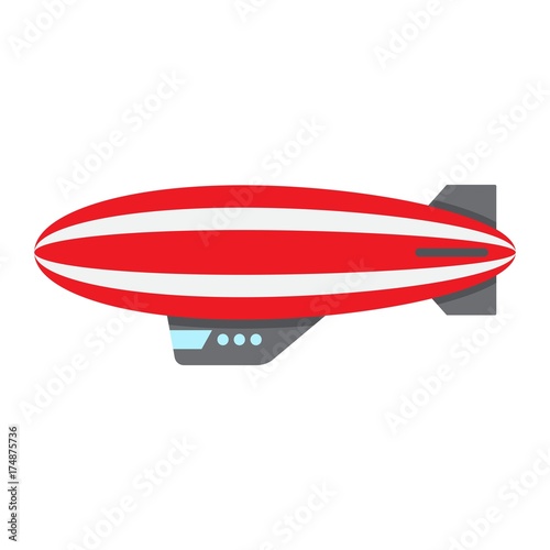 Airship blimp flat icon, transport and air vehicle, sky balloon sign vector graphics, a colorful solid pattern on a white background, eps 10. © amin268