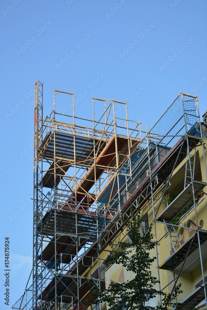 Urban Scene with Construction Site Urban Scene with Construction Site