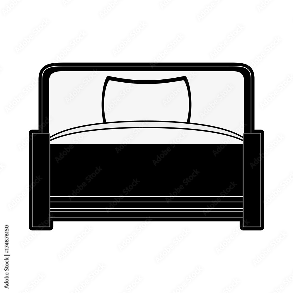 bed furniture icon image vector illustration design black and white bed furniture icon image vector illustration design black and white