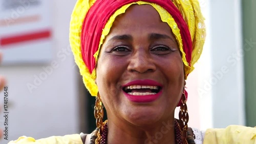 Portrait of Brazilian woman of African descent - Baiana photo